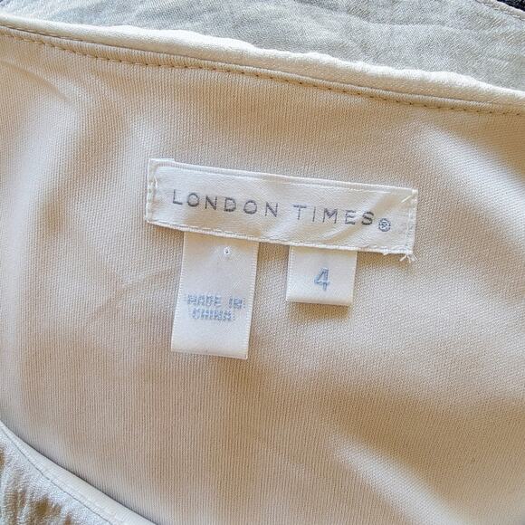 London Times Layered Fabric Sheath Dress - Picture 4 of 4